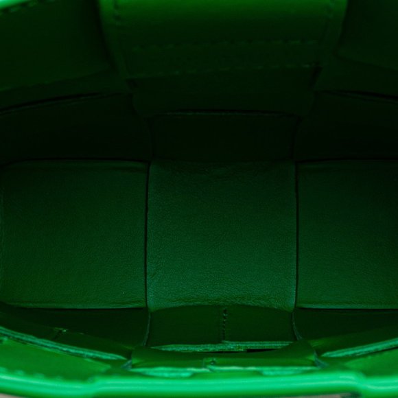 BOTTEGA VENETA Green Leather Intrecciato Shoulder Bag - Picture 7 of 9